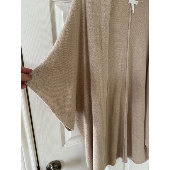 Leith Womens M Open Front Draped Cardigan Tan EUC - Picture 5 of 11